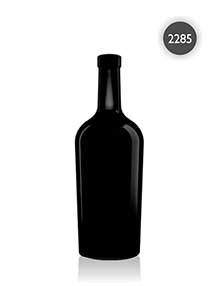 Botella de vidrio burdeos Bassa vidrio negro