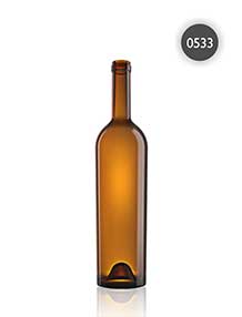 Botella Elite cónica alta ámbar